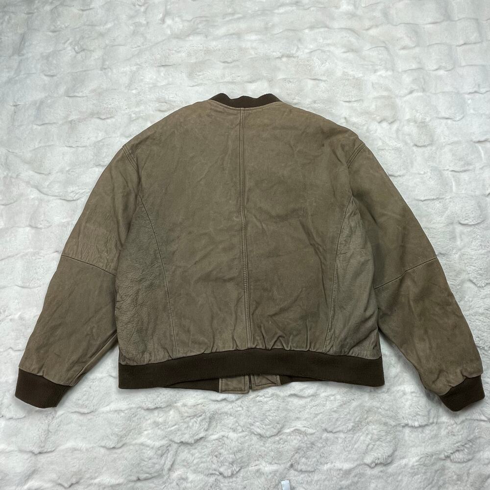 🔥VTG 90s Body Equip Suede Leather Distressed Rusty Bomber Jacket Men’s L- XL - Picture 6 of 16